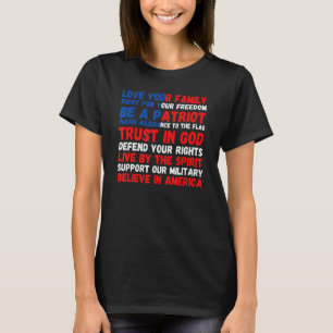 4th of July American Flag Patriotic 1776 T-Shirt