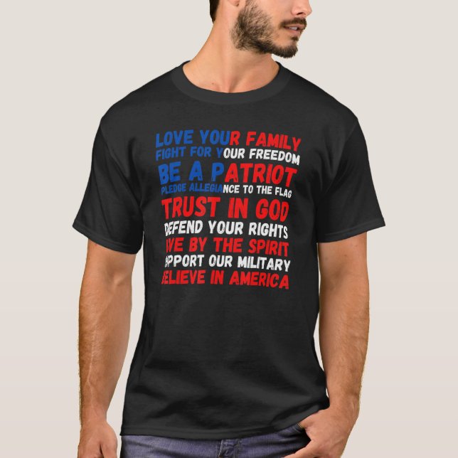 4th of July American Flag Patriotic 1776 T-Shirt (Front)
