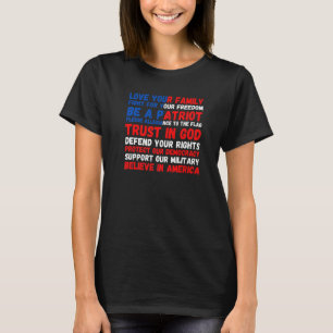 4th of July American Flag Patriotic 1776 T-Shirt