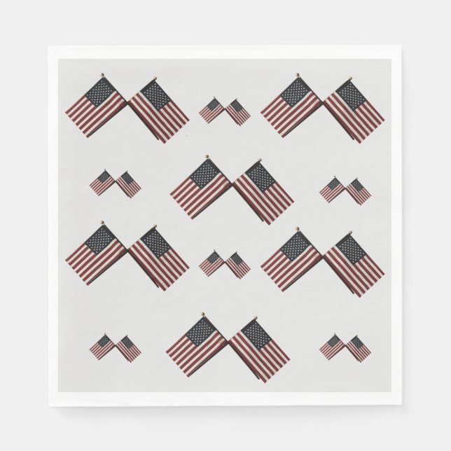 4th of July American Flag Pattern Napkin (Front)
