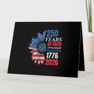 4th of July American Flag Vintage 250 Years 1776 2 Card