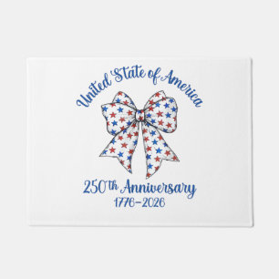 4th of July American Flag Vintage 250 Years 1776 2 Doormat