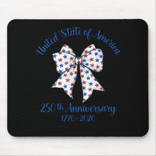 4th of July American Flag Vintage 250 Years 1776 2 Mouse Pad