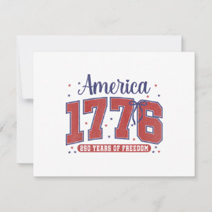 4th of July American Flag Vintage 250 Years 1776 2 Save The Date