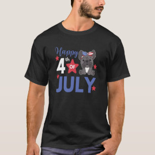 4th Of July American French Bulldog For Kids Cute T-Shirt