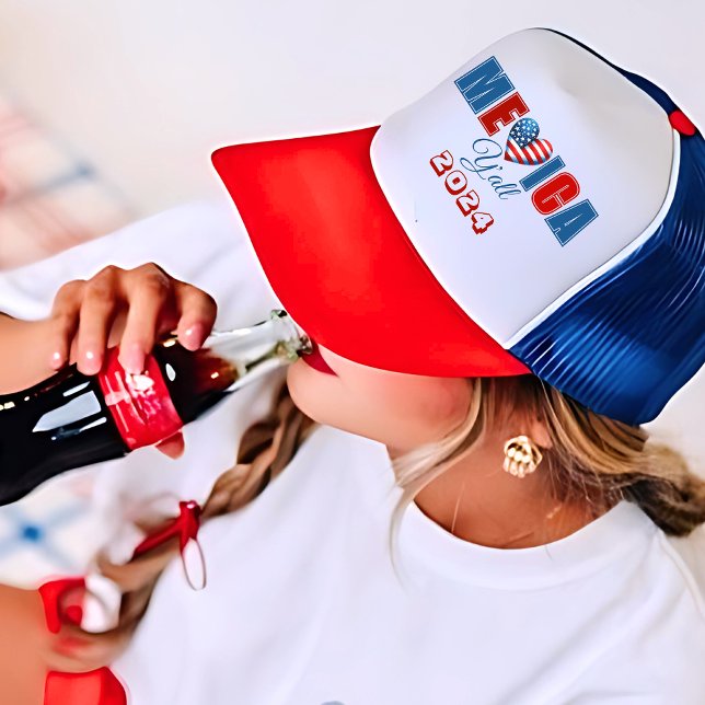 4th Of July American Independence Day  Trucker Hat (Creator Uploaded)