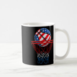 4th Of July American Patriotic Bysketbyll Us Flag Coffee Mug