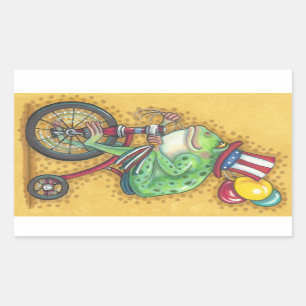 4th OF JULY AMERICANA FROG STICKER Retangle, Sheet