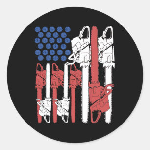 4th Of July Arborist Shirt Men Tree Climber Dad Ch Classic Round Sticker