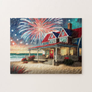 4th of July Art Bold and Beautiful Jigsaw Puzzle