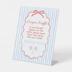 4th of July Baby Shower Diaper Raffle Sign