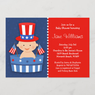 4th of July Baby Shower Invitation