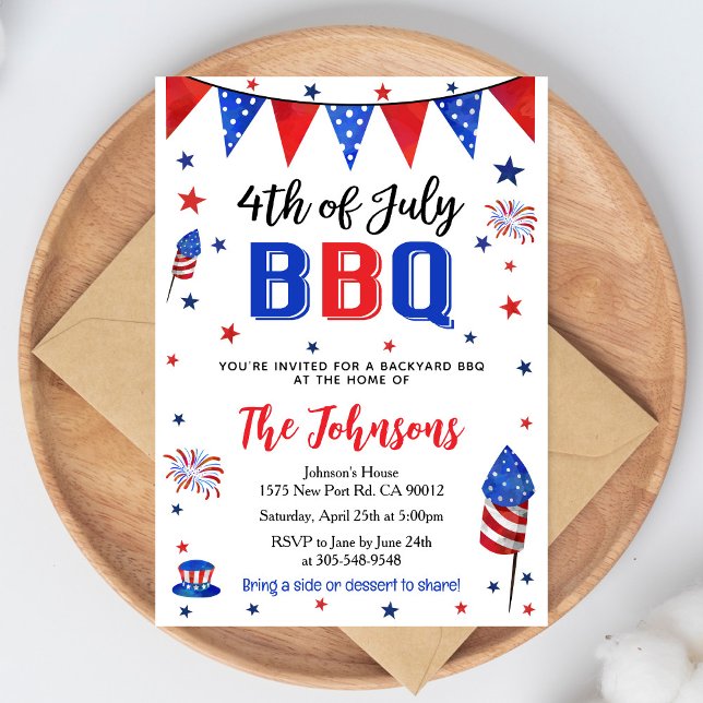 4th of July Backyard BBQ Invitation (Créateur téléchargé)