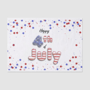 4th of July Balloons Stars Stripes - Tissue Paper