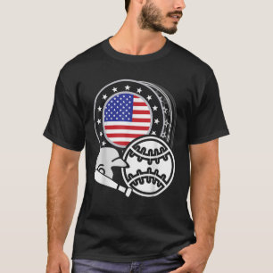 4th of July Baseball USA Patriot Merica American F T-Shirt
