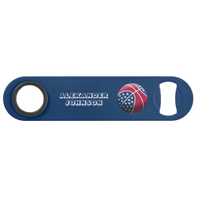 4th of July Basketball Bar Key (Front (Horizontal))