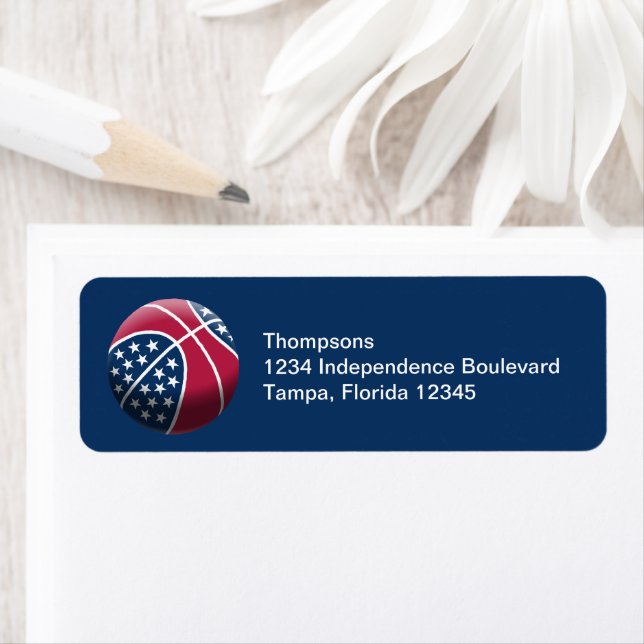 4th of July Basketball Return Address (Insitu)