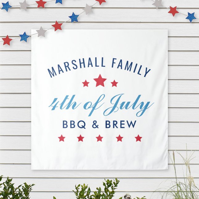 4th of July BBQ and Brew Custom Family Reunion Tapestry (Creator Uploaded)