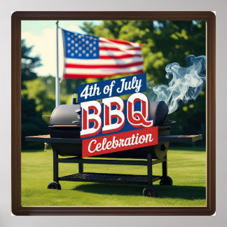 4th of July BBQ Celebration Poster