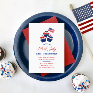 4th of July BBQ & Fireworks Celebration Invitation
