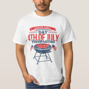 4TH of July BBQ Grill Personalized Family Reunion T-Shirt