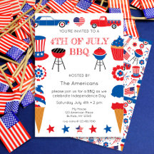 4th of July BBQ Invitation