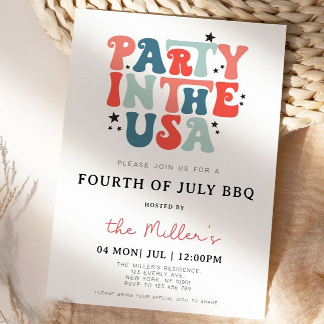 4th Of July BBQ Invitation, 4th of July Invite,4th Invitation (Creator Uploaded)