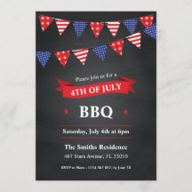 4th of July BBQ Party Invitation