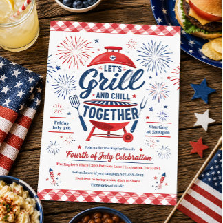 4th of July BBQ Party Invitation