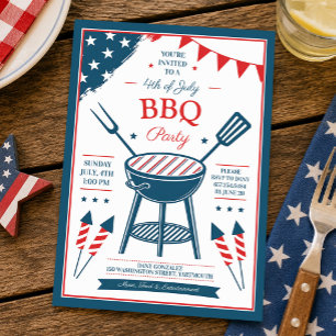 4th of July BBQ Party Invitation