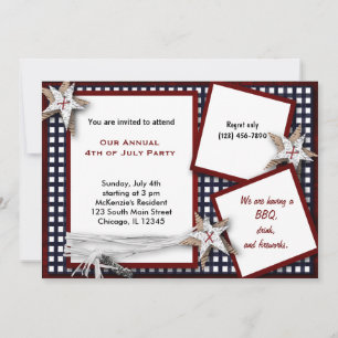 4th of July BBQ Party Invitation