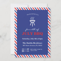 4th of July BBQ Party Invitation