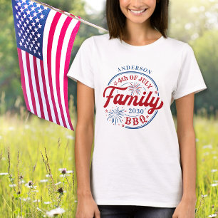 4th Of July BBQ Personalized Family Reunion Unisex T-Shirt