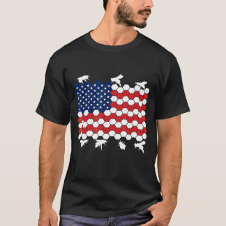4th Of July Bee Beekeeper Us American Flag July F T-Shirt