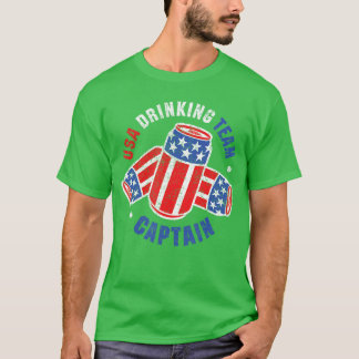 4th Of July Beer Can Flag USA Drinking Team Tees
