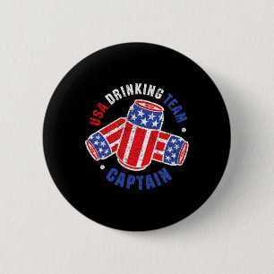 4th Of July Beer Can Flag Usa Drinking Team Tees 2 Inch Round Button