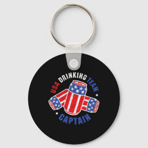4th Of July Beer Can Flag Usa Drinking Team Tees Keychain