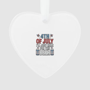 4th of July Beer Vintage Patriotic Shirt Design_1 Ornament