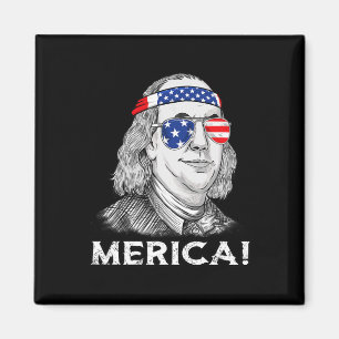 4th Of July Ben Franklin Merica USA Boys Girls Kid Magnet
