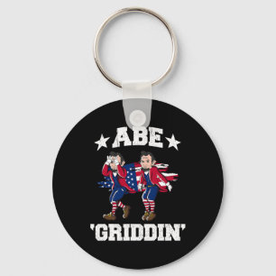 4th Of July Benjamin Franklin Griddy Ben Griddin Keychain