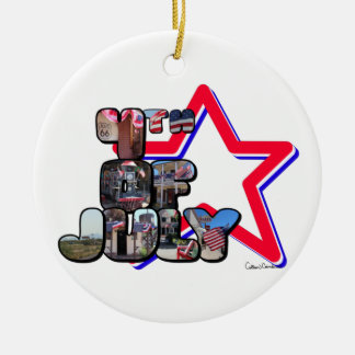 4th Of July Big Letter Star Ornament