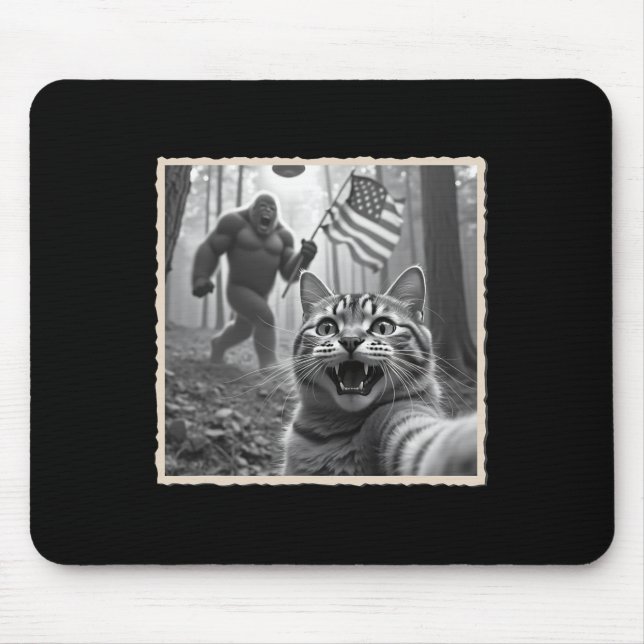 4th Of July Bigfoot And Sasquatch  Mouse Pad (Front)