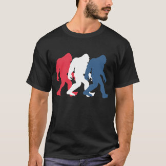 4th of July Bigfoot Red White and Blue Gift Sasqua T-Shirt