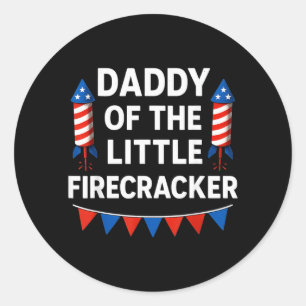 4th of July Birthday Funny Bday Born On 4th of Classic Round Sticker