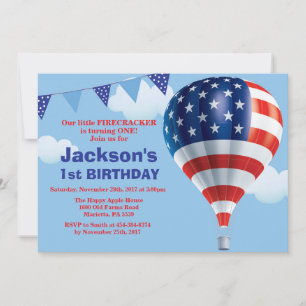 4th of July Birthday Invitation