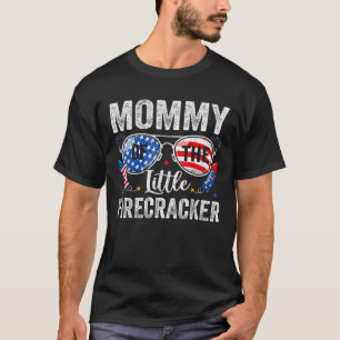 4th of July Birthday Mom Mommy Of The Little Firec T-Shirt