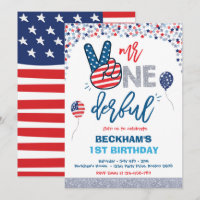 4th Of July Birthday Mr One-derful 1st Birthday