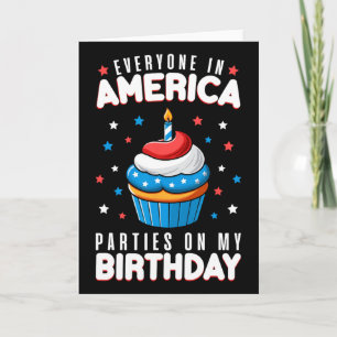4th Of July Birthday Party Boy Girl Fourth Of July Card