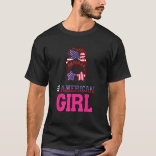 4th of July Bleached Daughter USA All American Gir T-Shirt