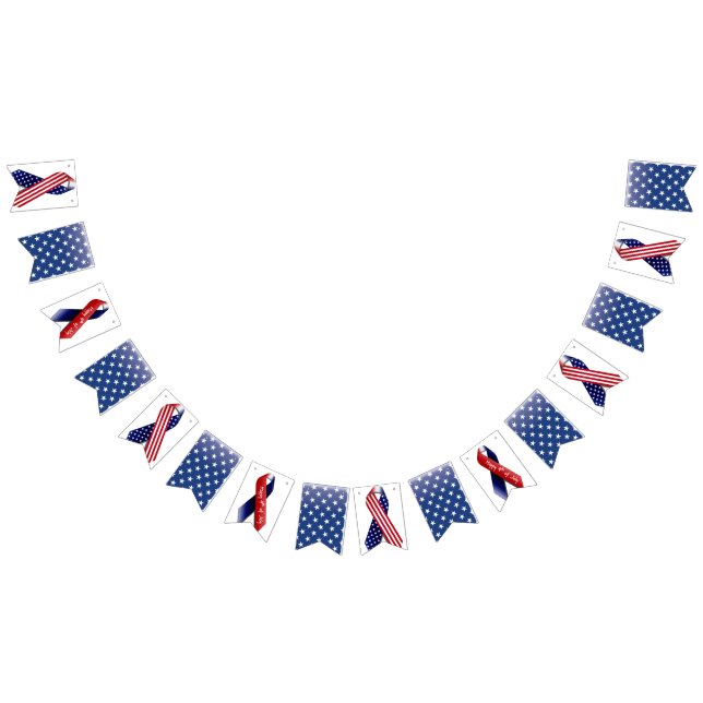 4th of July, Blue with White Stars Bunting Bunting Flags (All)